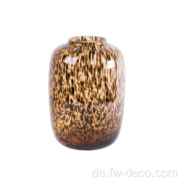 Leopard gefleckte Blumenglas Vase Knospenvasen